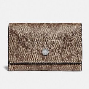 COACH Five Ring Key Case in Signature Canvas